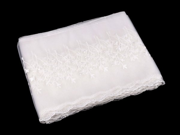 Vyšívaná krajka na monofilu šíře 23 cm
