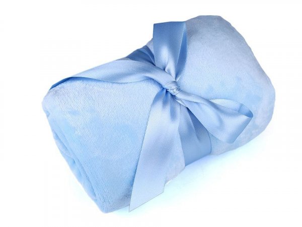 Wellsoft minky oboustranný / flanel samet fleece se stuhou 1x1,5 m
