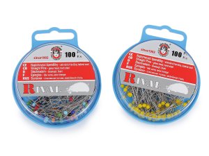 Špendlíky se skleněnou hlavičkou délka 31; 38 mm