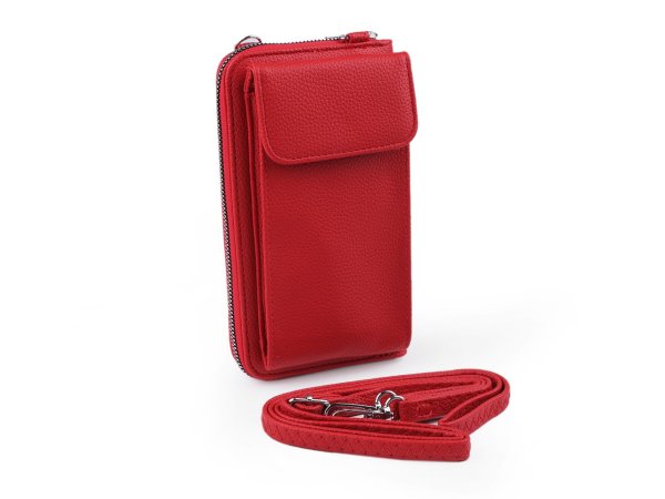Peněženka s kapsou na mobil přes rameno crossbody 11x19 cm