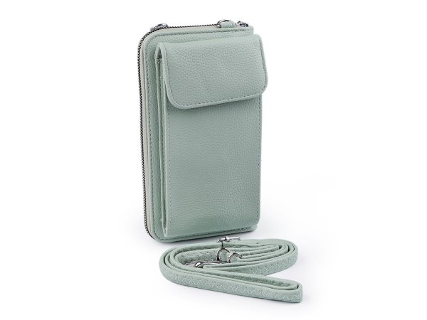 Peněženka s kapsou na mobil přes rameno crossbody 11x19 cm