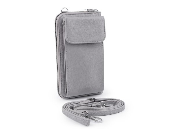 Peněženka s kapsou na mobil přes rameno crossbody 11x19 cm