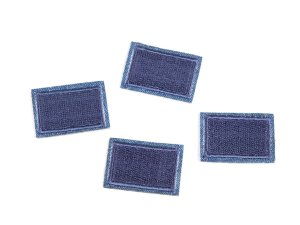 Nažehlovací záplaty pro opravy dírek i zdobení 23x33 mm - 6 modrá jeans