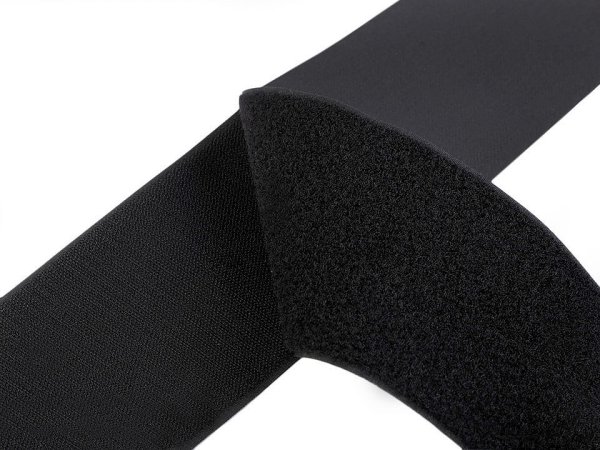 Suchý zip háček + plyš šíře 100 mm bílý, černý PES/PA