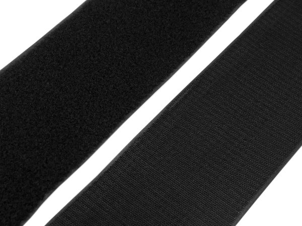 Suchý zip háček + plyš šíře 100 mm bílý, černý PES/PA