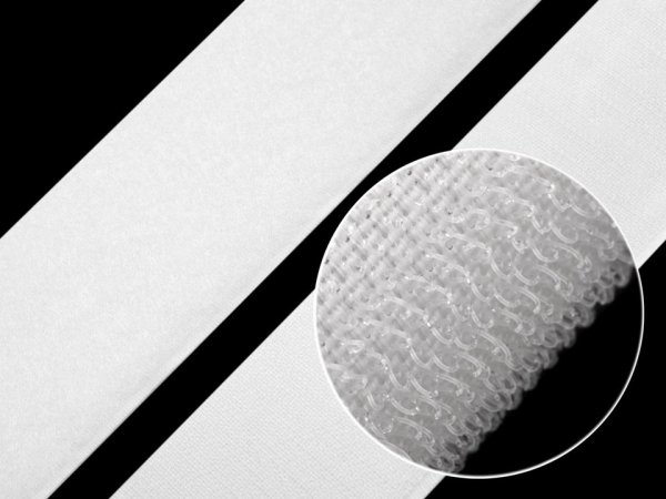 Suchý zip háček + plyš samolepicí šíře 38mm bílý a černý