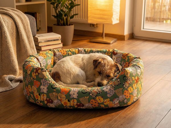 Látka PES s potiskem kočky