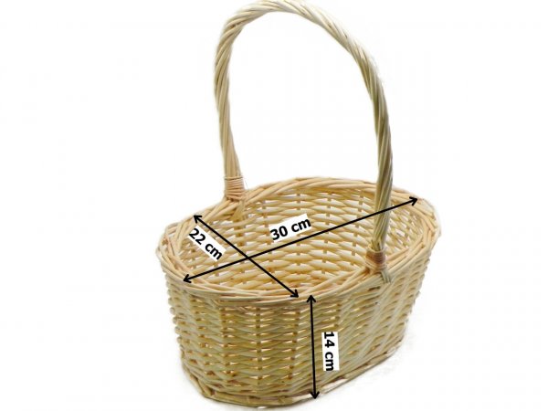 Proutěný košík s uchem