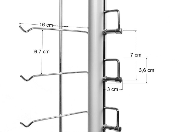 Stojan na brýle kovový na 16 ks brýlí, se zámkem