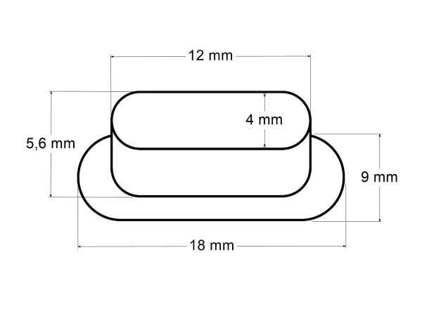 Průchodky s podložkou ovál 4x12 mm