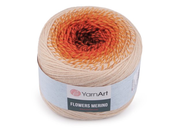 Pletací příze Flowers merino 225 g