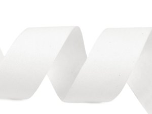 Bavlněná stuha / plátnovka šíře 30 mm - 1 bílá