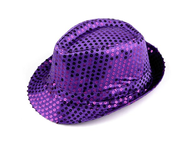 Klobouk s flitry na karneval a párty