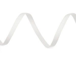 Bavlněná stuha / plátnovka šíře 5 mm - 1 bílá