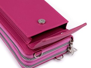 Peněženka s kapsou na mobil přes rameno crossbody 11x20 cm