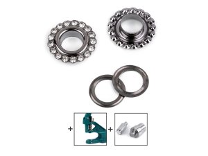 Průchodky s podložkou vnitřní Ø10 mm / vnější Ø22 mm květ s kamínky