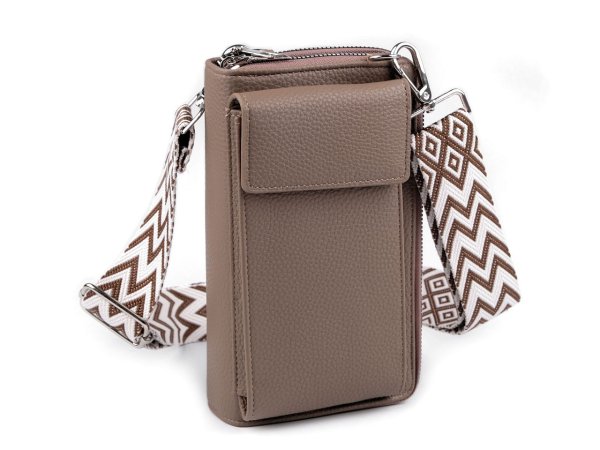 Peněženka s kapsou na mobil přes rameno crossbody 11x20 cm