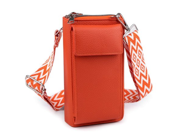Peněženka s kapsou na mobil přes rameno crossbody 11x20 cm