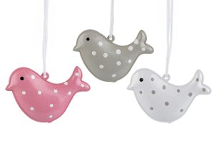 Kovový ptáček k zavěšení 3D