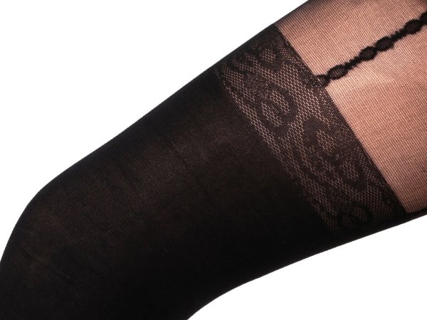 Dámské punčocháče s imitací podvazků 55den