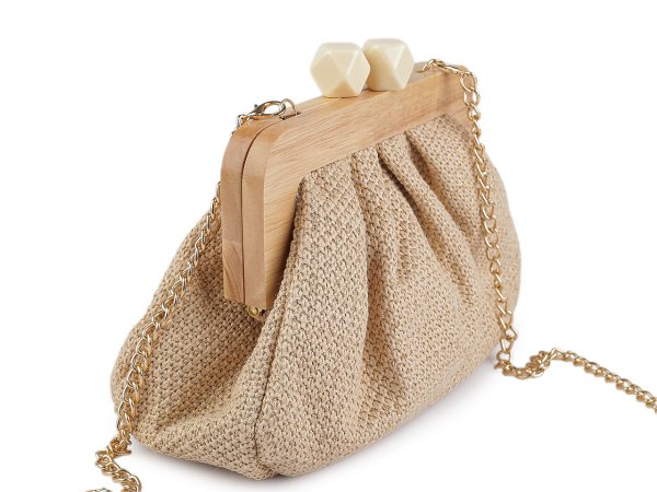 Kabelka - psaníčko s dřevěným rámečkem