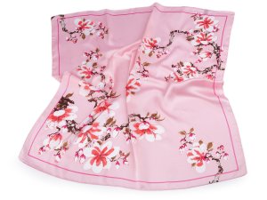 Saténový šátek magnolie 70x70 cm