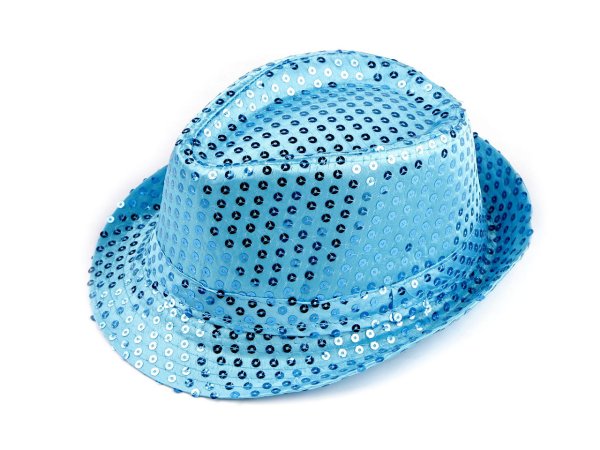 Klobouk s flitry na karneval a párty