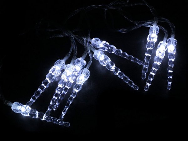 LED světelný řetěz rampouchy na baterie