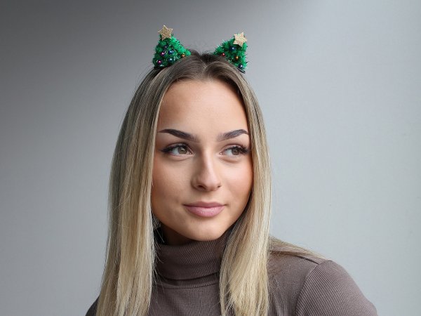 Párty sponky do vlasů vánoční stromeček