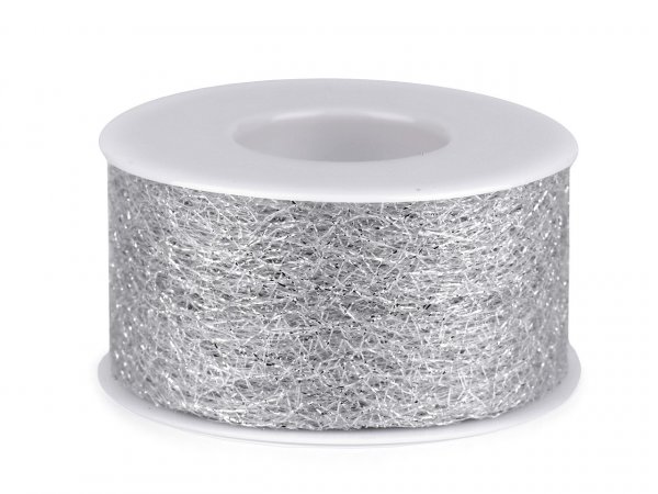 Síťovaná stuha s lurexem šíře 40 mm