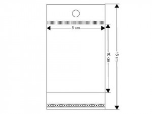 PP sáček s lepicí klopou a závěsem 5x10 cm