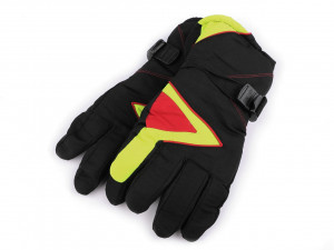 Pánské sportovní rukavice zimní - 7 (vel. XL/XXL) žlutá reflexní červená