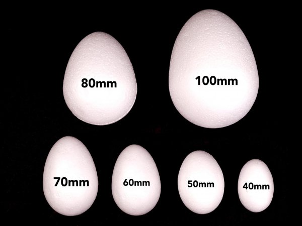Polystyrenové vejce výška 5 cm