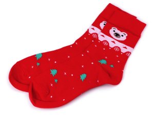 Vánoční ponožky v dárkové kouli s kovovou rolničkou