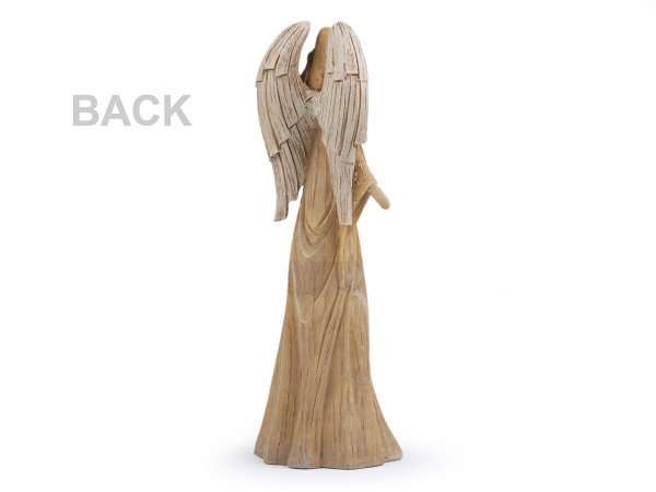 Dekorace anděl imitace dřeva