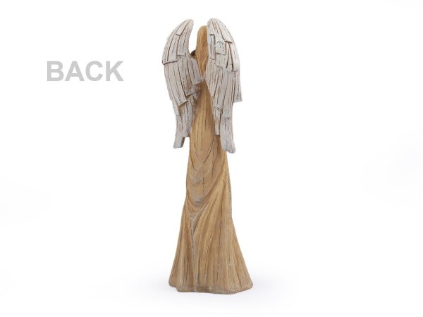 Dekorace anděl imitace dřeva