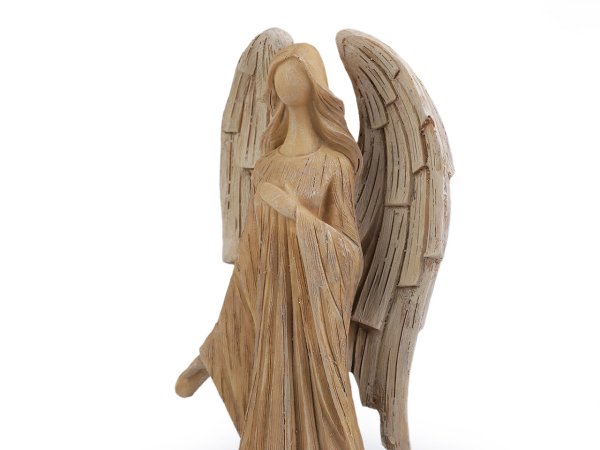 Dekorace anděl imitace dřeva