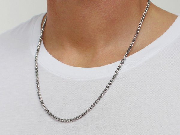Řetízek / řetěz z nerezové oceli silnější, kulatý, unisex