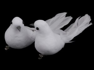 Dekorace holubice s klipem svatební, vánoční