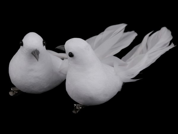 Dekorace holubice s klipem svatební, vánoční