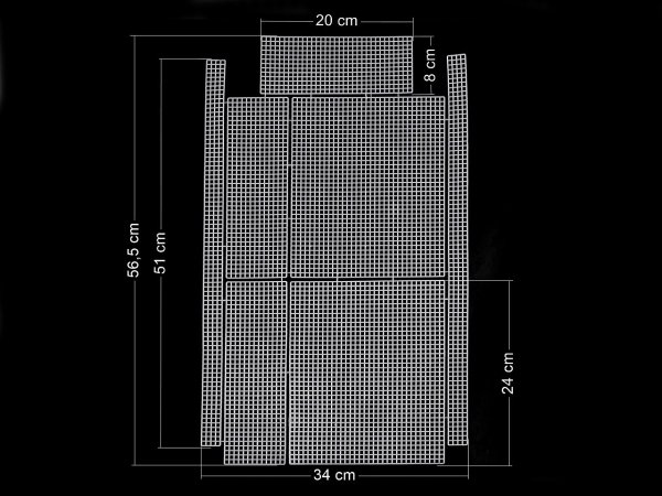 Plastová kanava / mřížka na kabelku