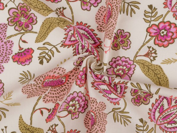 Bavlněná látka / plátno květy