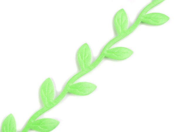 Saténový prýmek šíře 25 mm listy