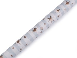 Balicí papír vánoční 0,7x2 m - 12 modrá holubí hvězdy