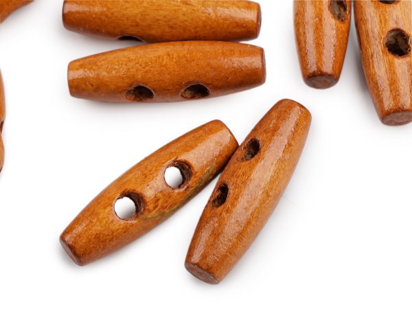 Dřevěný knoflík oliva 12x40 mm
