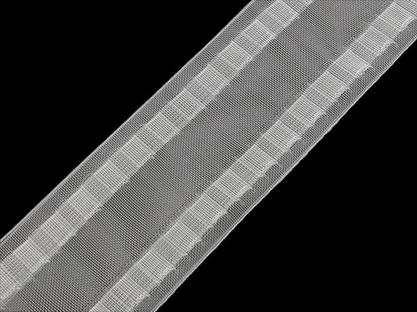 Záclonovka šíře 80 mm s poutky na kovové háčky