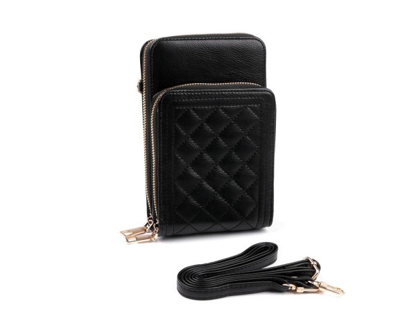 Peněženka s kapsou na mobil přes rameno crossbody 11x18 cm