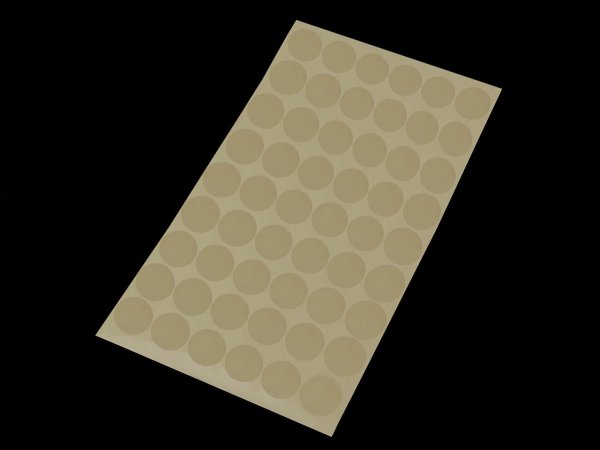 Samolepky transparentní Ø2,5; 3 a 3,5 cm