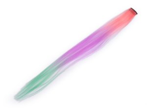Pramen vlasů s clip-in hřebínkem - 3 růžová sv. mint