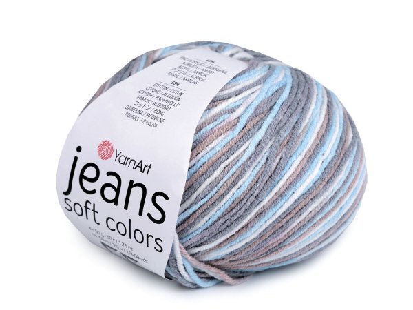 Pletací příze Jeans Soft Color 50 g